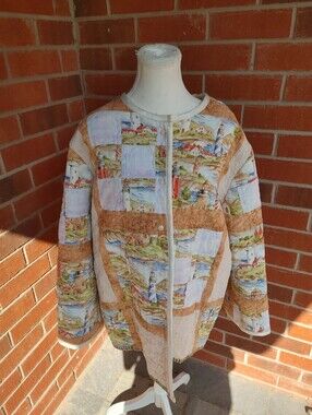 Lighthouse Upcycled Quilt Coat